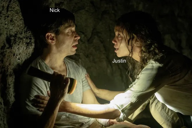 PodMicroscope's tweet photo. Wear #grillospickles merch during tough times! It's #barbarian day on #moviemicroscope. Join Nick & Justin as they get #swaddled + gently #rocked by a new horror movie! #georginacampbell #justinlong #richardbrake #jackjar #stellanyellin #halloweencrabs #godzillagang #23andMe https://t.co/nybR1gwzov