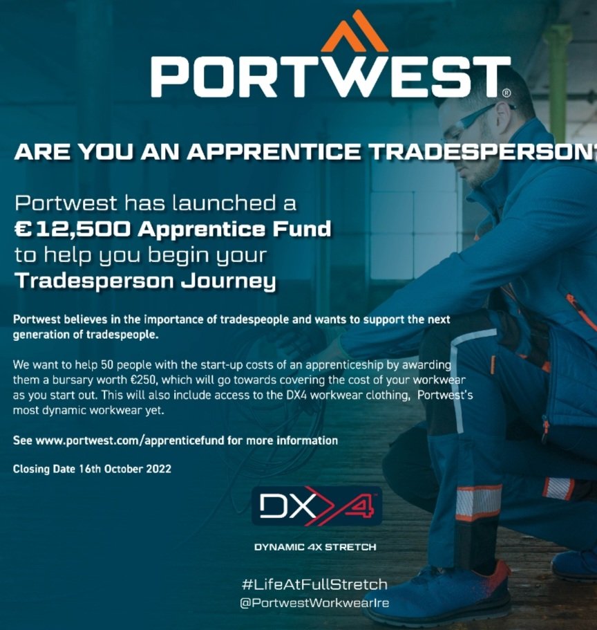 MunsterFire's tweet photo. Fantastic opportunity for Apprentices from Portwest .
Simply click the link to submit your details to be in with a chance to be selected for a 250 euro voucher 

https://t.co/vD79CS9040.

Feel free to share!

@PortwestIreland 
#apprentice  #apprenticeships https://t.co/rmZ7TaU4sH
