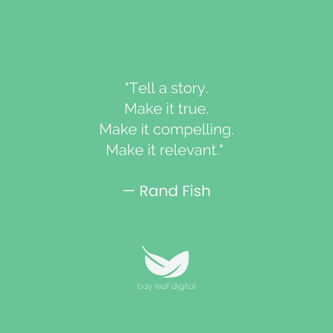 BayLeafDigital's tweet photo. Marketing is no longer about what you're trying to sell, it's about the stories you tell.

#bayleafdigital #storytelling #marketingtips #contentstrategy https://t.co/o0BOvpGP05