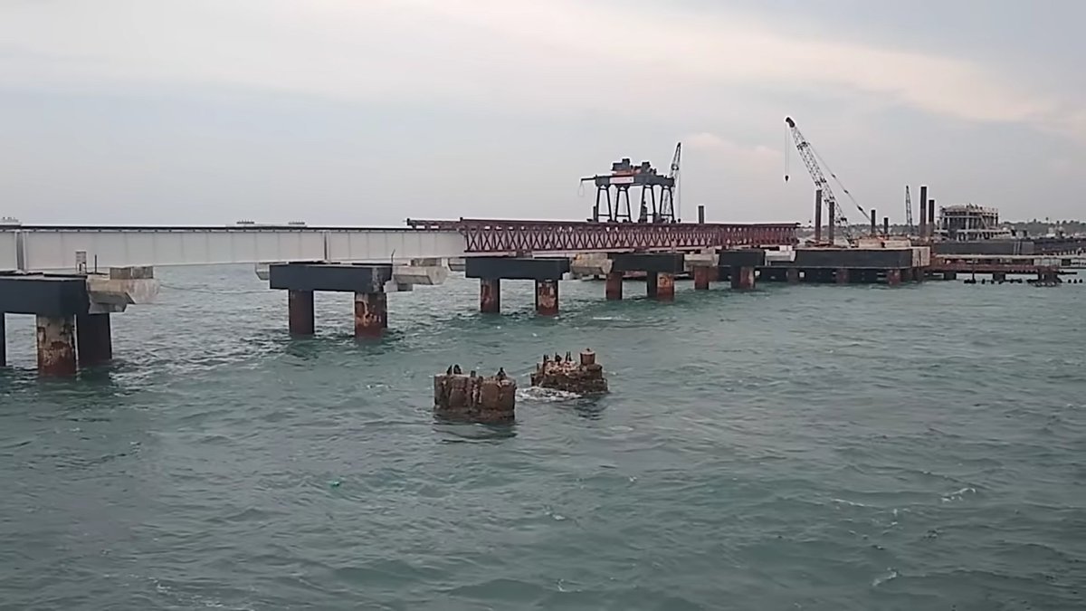 Chandrashekhar Dhage on Twitter "New Pamban Bridge Construction