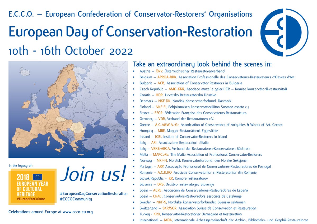 CroConservation's tweet image. #EuropeanDayConservationRestoration
#ECCOCommunity 
#HrvatskoRestauratorskoDruštvo