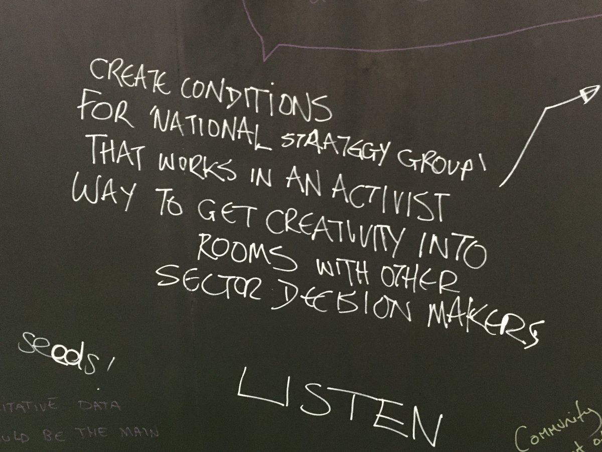KWheelArt's tweet photo. Finally, Actions for Change, as @TheImaginarium8 put it "let's not just leave this in the room, how do we get out there &amp; make it happen!" Such a variety of experience in the room, bringing a huge depth to great ideas, we'll be sharing as much as we can over the next months #WWDN https://t.co/5BKFmnq8C1