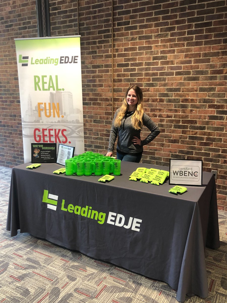 LeadingEDJE's tweet photo. We had so much fun yesterday at the #getWITit Columbus conference. #getwitit #wbenc #womenownedbusiness #columbusIT #realfungeeks #learningmatters #culturematters https://t.co/DdnBCj0LZX