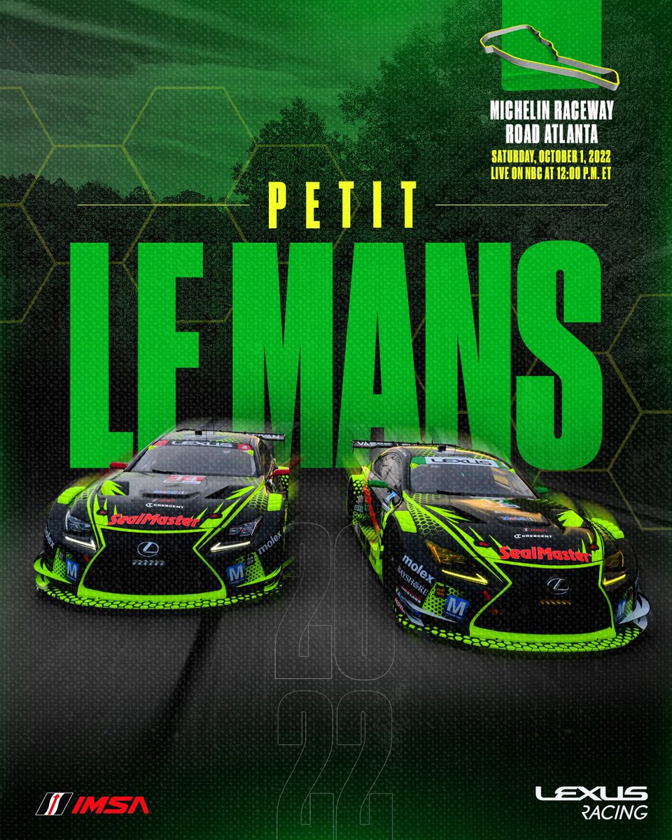 Bring on Petit Le Mans 💪

#LexusPerformance #MotulPetitLeMans