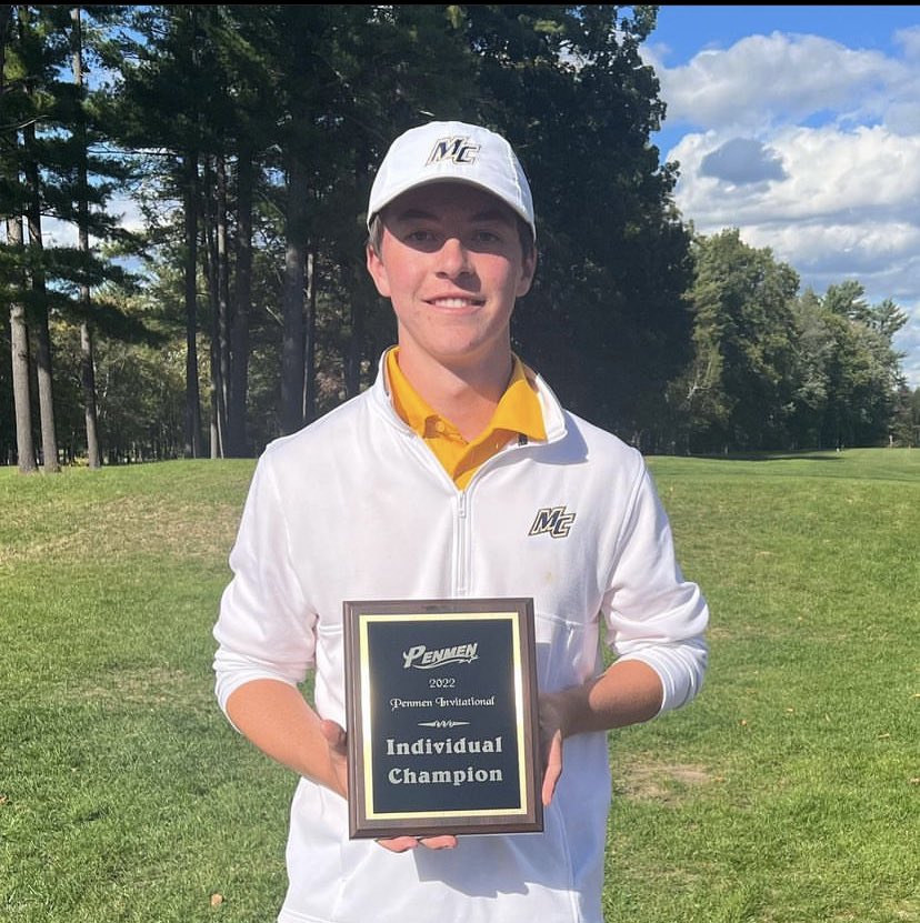Huge shoutout to Patrick McCarthy for winning the Pennman Fall Invite earlier this week! The freshman fired a 71 &amp; 69 for his four under total!