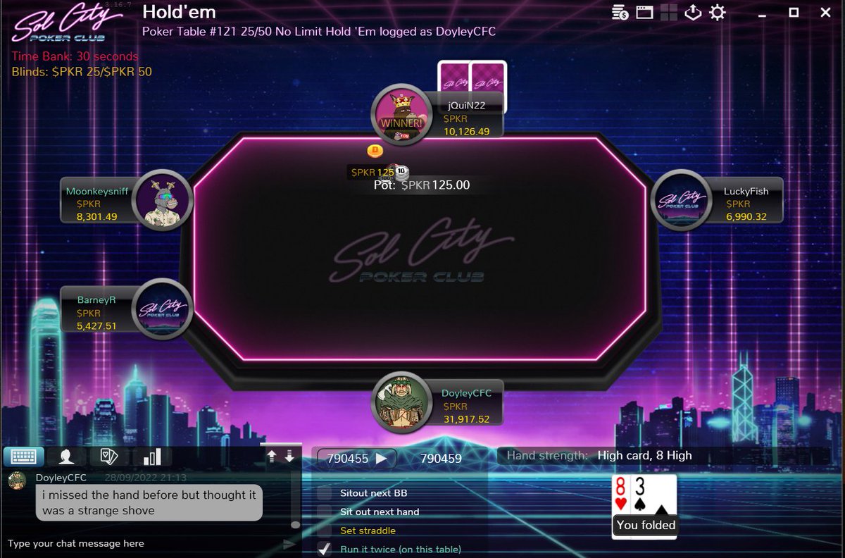 runnin' too good on <a href="/SCPokerClub/">Sol City DAO</a> today, lfg