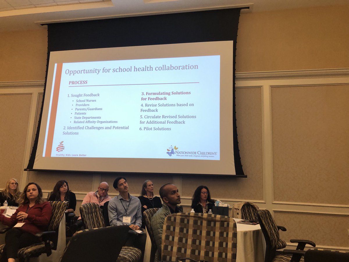 OSBHAlliance's tweet photo. Dr. Mary Kay Irwin ⁦@nationwidekids⁩ and Dan Paoletti from the Ohio Health Information Partnership share opportunities for school health collaboration #SBHCOhio https://t.co/vZQoiftS6J