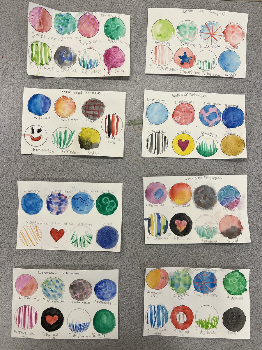 MrsSims7's tweet image. 5th Grade Artists are learning and practicing watercolor techniques! @RiverRidgeElem
