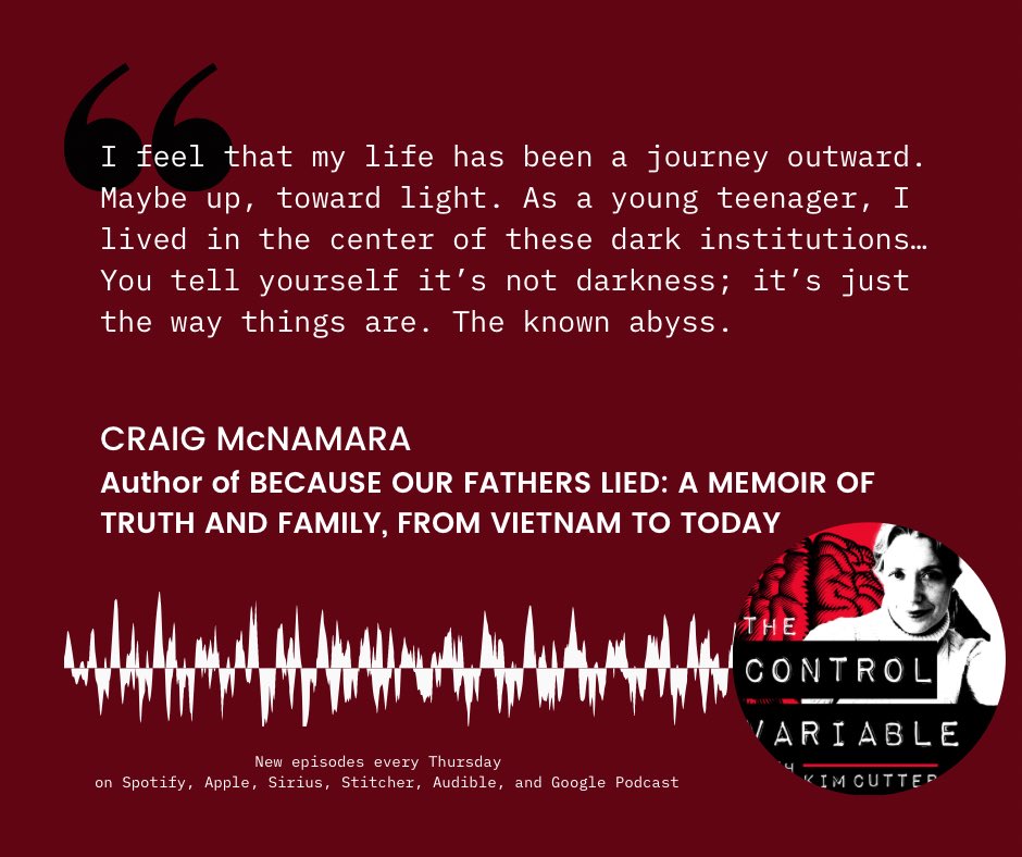 Episode 9 continues the conversation with Craig McNamara about his inspiring memoir Because Our Fathers Lied. Listen to the episode now anywhere you get your podcasts.