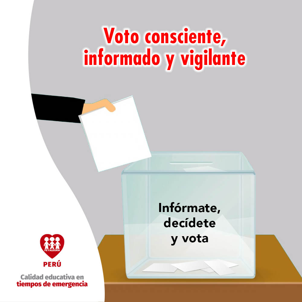 FeyAlegriaPeru's tweet photo. "Hay que ir a ejercer el derecho ciudadano de votar, pero con un voto consciente, informado y vigilante. ¿Qué significa esto?”

Compartimos el editorial de nuestro director general Ernesto Cavassa, SJ, quien plantea 5 sugerencias para las #Elecciones2022
👉https://t.co/z3XY7Skgad https://t.co/W4eaigfh8v