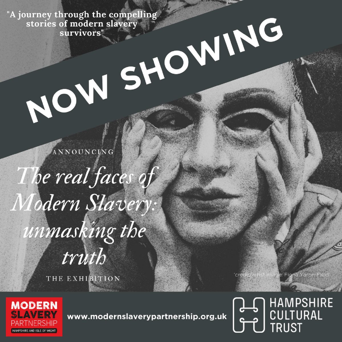 A journey through the compelling stories of modern slavery survivors. Visit the free exhibition, ‘The real faces of Modern Slavery: unmasking the truth’ until 30 Oct @AndoverMuseum @HantsCulture #modernslavery Please note some exhibition content may not be suitable for children