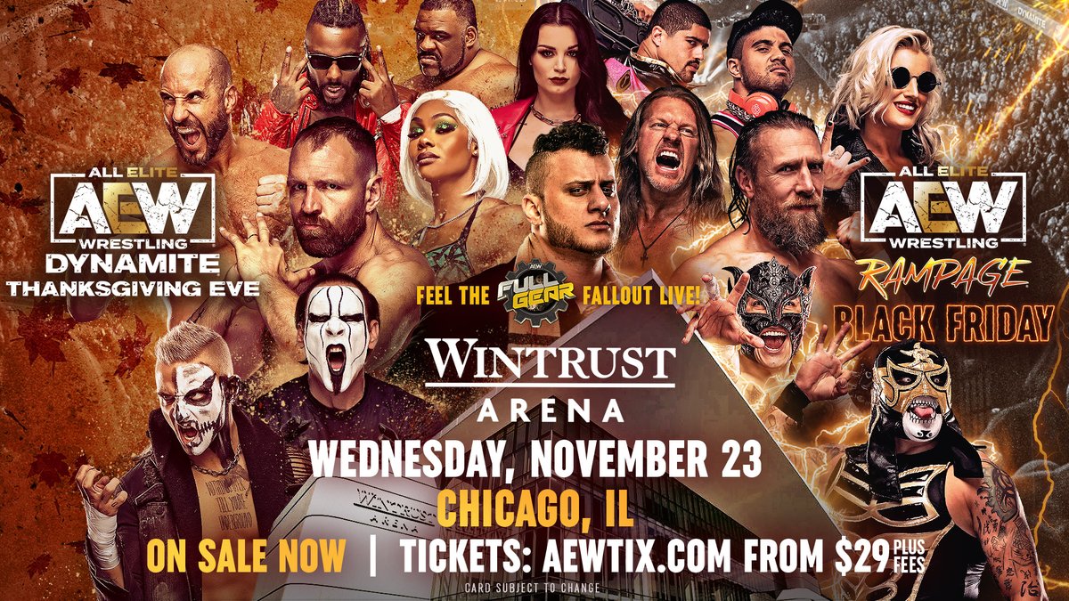 All Elite Wrestling on Twitter "Celebrate Thanksgiving Eve with AEW