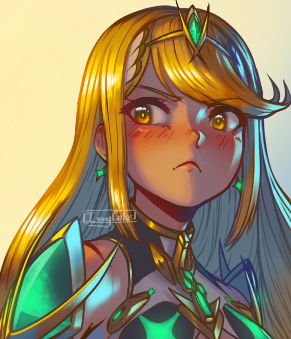Mythra comm for @/cawfeewithmilk  