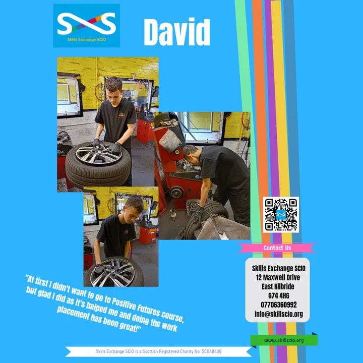 SES12EK's tweet photo. David started at Skills Exchange SCIO in September 2021 through our alternative curriculum programme called Positive Futures. 
To see David's full case study please click on the link below https://t.co/PWObSk4JbL https://t.co/htXcLVNsKe