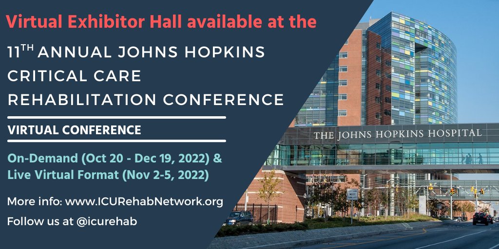 icurehab's tweet image. Check out @EnableMeLLC
exhibiting their products/services at

#ICURehab *Virtual* Exhibit Hall 
       bit.ly/3p1g2wJ

11th Johns Hopkins @ICURehab Conf

Get your Exhibitor Game Card 
Win free registration for next year!