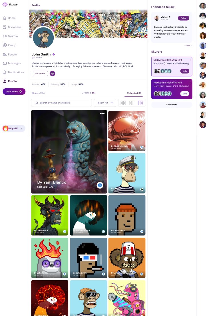 🔥👀 Skurpy.com 2.0 can’t come fast enough! 

Who’s going to be selling, and buying NFTs on Skurpy when we release? 👋