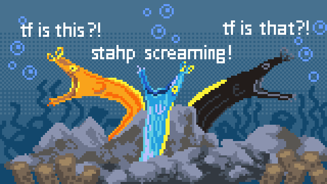ribbon eels be like:
meme sketch for #pixel_dailies 🪱 #eel
<a href="/Pixel_Dailies/">Pixel Dailies</a>  #dailyart #pixelart #aseprite