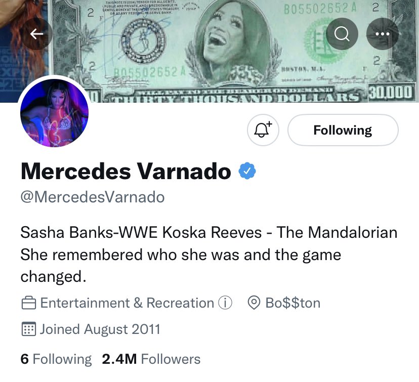 YOOOOO Sasha Banks just changed her @ from SashaBanksWWE to her real life name Mercedes Varnado. IT’S ABOUT TO GO DOWN!