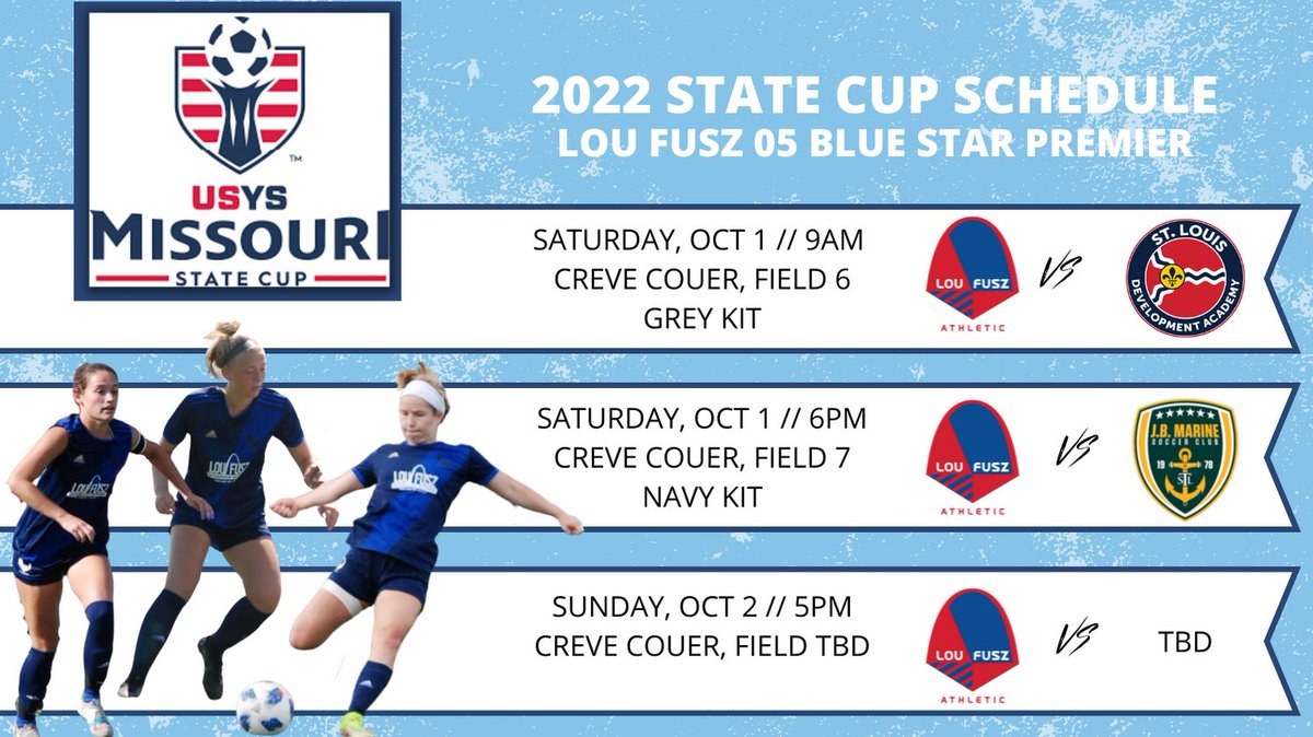 This weekend!
Missouri State Cup!
Schedule Below 👇