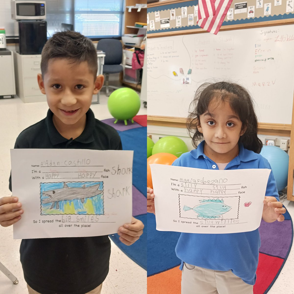 CounselorWMS2's tweet photo. Scholars in Ms Elysa's class enjoyed swimming along with the pout-pout fish as he discovered that being glum and spreading "dreary wearies" isn't really his destiny! One kind friend changed his pout to a smile! #classguidancelessons @cochran_school https://t.co/MyaVkU3P0v
