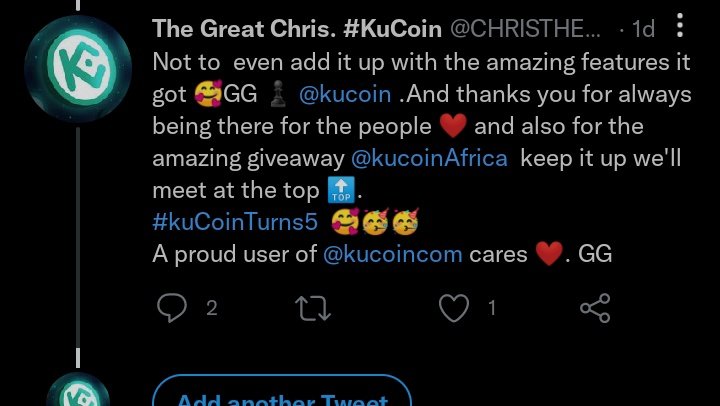CHRISTHEGREAT0's tweet photo. My September dump It's all about @kucoincom ๐.
Am a proud #kucoin user won't stop spreading the gospel of @kucoincom .
@KuCoinUpdates @KuCoinAfrica #Septemberdump #KuCoinTurn5 https://t.co/z2g4S727ki