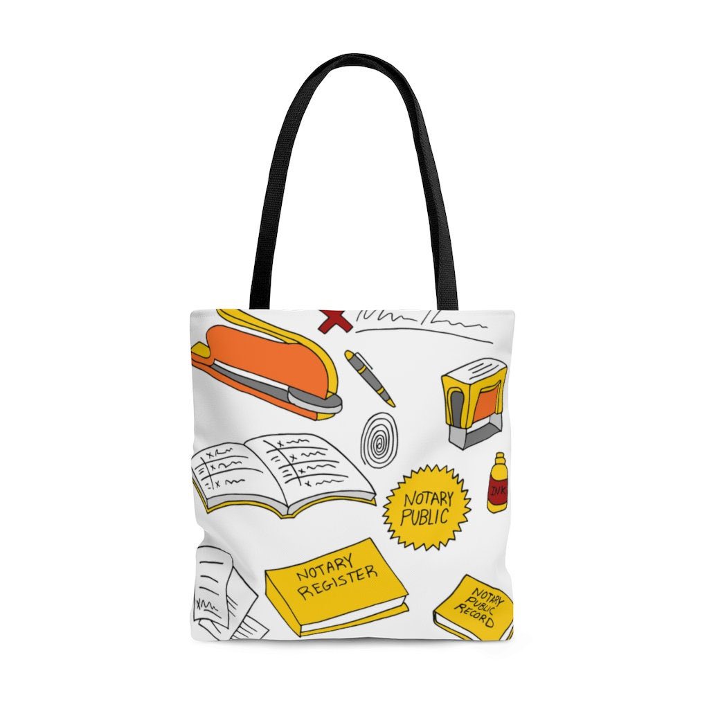 Excited to share this item from our shop: White Notary Public AOP Tote Bag etsy.me/3fpEjd5 #notary #notarytote #notarylife #notarypublic