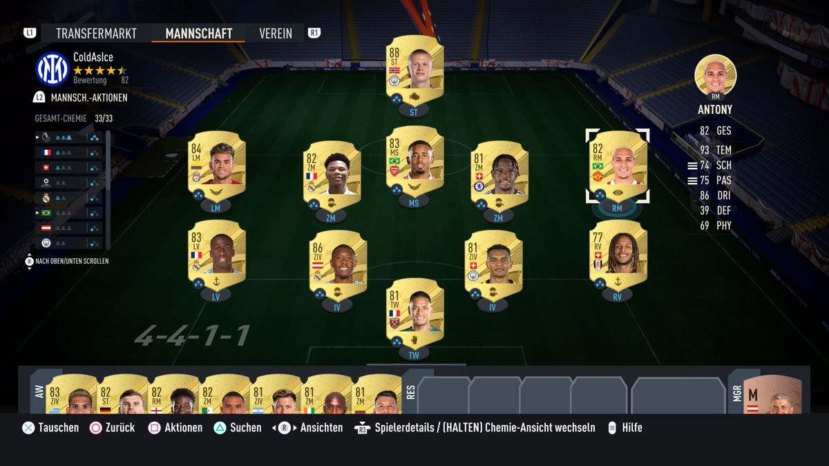 Erstes Team in #FIFA23

Haaland, Diaz und Mendy untrade gezogen

Leider aus den 4600 Points nichts Gutes gezogen 🫠😑