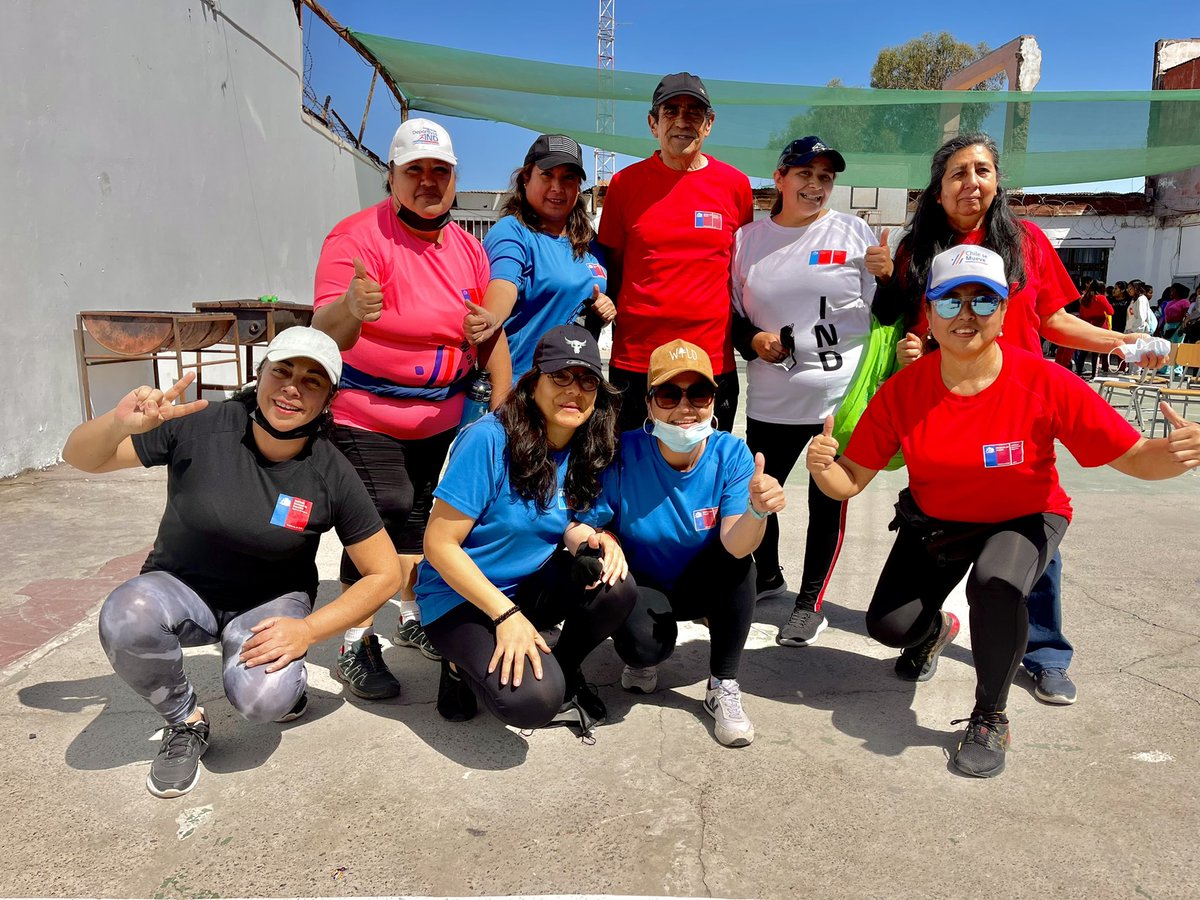 Más de 60 internas del Centro Penitenciario Femenino de #Antofagasta participaron de una celebración deportiva de Fiestas Patrias, como parte del taller de acondicionamiento físico que Mindep-IND dicta en el recinto, iniciativa a cargo de la monitora Alejandra Leaño.