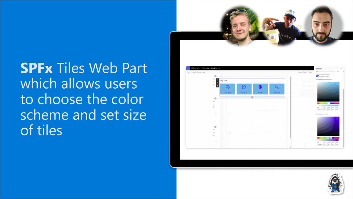 🚀 Awesome #Microsoft365dev sample from <a href="/OmarElAnis/">Omar El-Anis</a>, @taxonomythorild, and <a href="/JWaegebaert/">Jasey Waegebaert</a> around Tiles V2 Web Part #SharePoint #SPFx

💡 See - msft.it/6014dBIGq

👋 You interested in sharing? - check out msft.it/6015dBIGS