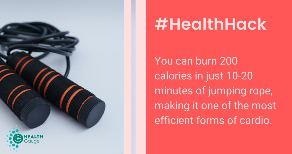 Trying to hit your New Years health goals? Try #jumprope

Jump rope burns more calories than running!

healthgauge.com