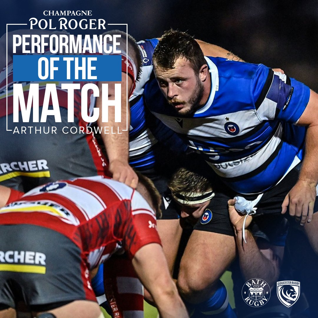 7⃣5⃣ minutes from loosehead... The @Pol_Roger Performance of the Match was awarded to Arthur Cordwell! 🍾