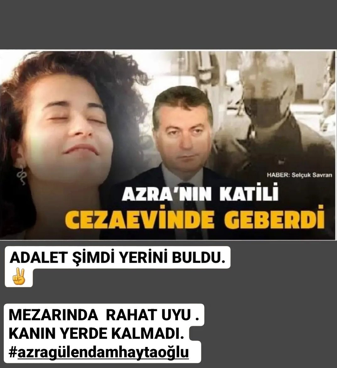 <a href="/hytglazra/">azra babe</a> @azrayiunutma mekanın cennet olsun prenses..kanın yerde kalmadı.