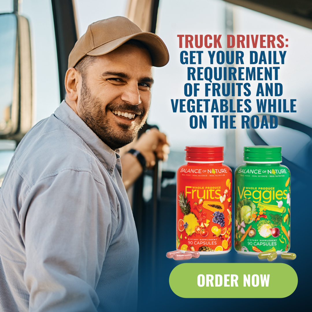 Truckers, get your daily fruits and veggies, now 35% off, from Balance of Nature. Our supplements provide your daily servings of fruits and vegetables, all in an easy to take capsule. Keep Balance of Nature on the road with you: 
healthytruck.org/balance-of-nat…