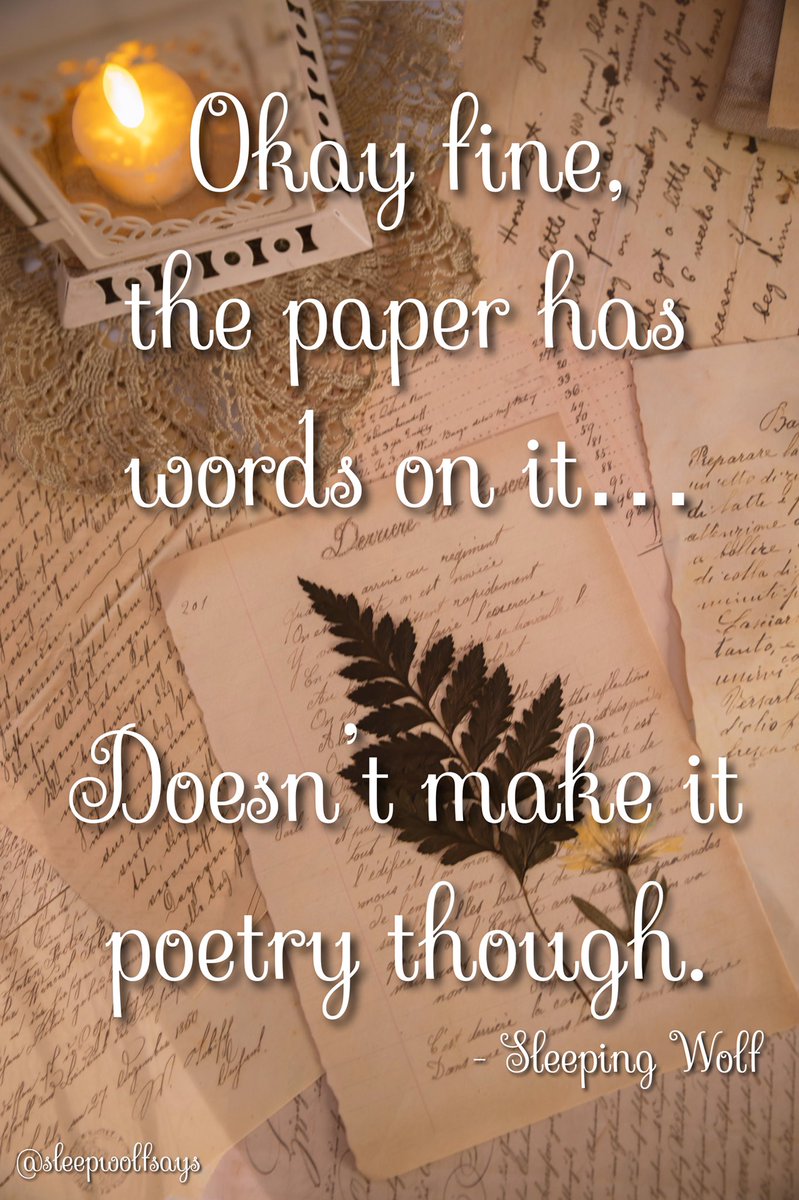 SleepWolfSays's tweet photo. Just because we fill the blank page of a day, doesn’t mean we created art. 

Sometimes the meter is off, we rhyme “horchata” w/ “balaclava” &amp; we forget that cello is not a woodwind. 

Some days are hard to write, fam. You don’t have to force the poetry- just trust &amp; turn the page https://t.co/LkX17tbCBN