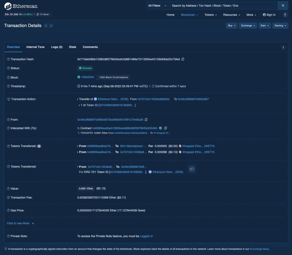 The latest $MNT Dev Update:
• Deployed Mint Marketplace Smart Contracts to Mainnet 🚀
• Executed Mint's first NFT transfer on Mainnet
• Closed beta to launch to internal team next week
• Front End connection to Lazy Minting Smart Contracts
• Improved Search capabilities