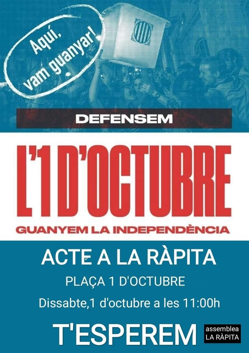 Actes pel 1O...no hi podem faltar ningú!✊