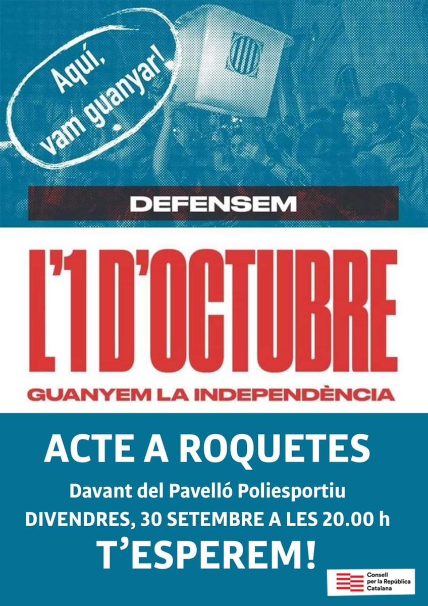 Actes pel 1O...no hi podem faltar ningú!✊