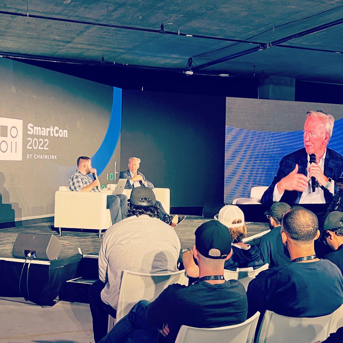 Eric Schmidt blowing everyone’s mind with his thoughts on the future of blockchain, NFTs and regulation. “We all started with a notion of empowering individuals…Web3 is not immune to the centralization that surprised me.”  #smartcon #blockchain #nft #EmergingTech