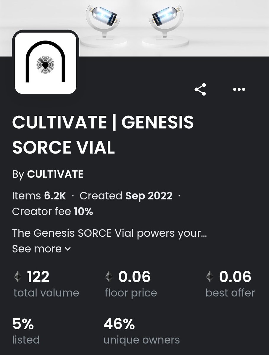 In the end you gotta put your money in a team that delivers.
This is pretty cheap atm.
The alpha is here but you want a pnd.
<a href="/CULT1VATE/">CULTIVATE</a> is a team you can bet on any day to deliver.
Don't miss the spaces today.
You will be amazed at the innovative ideas of the team.