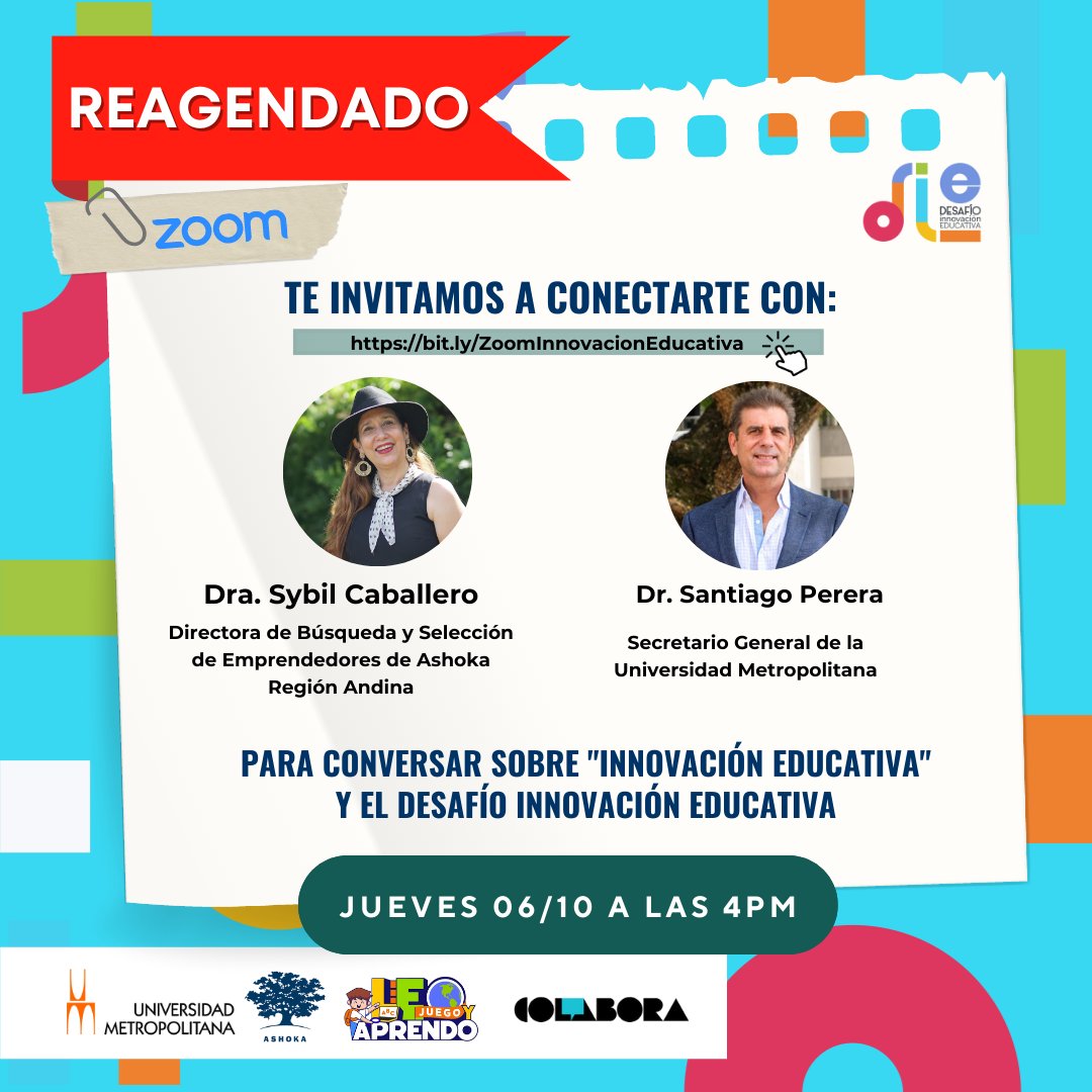 AshokaVE's tweet photo. Lamentablemente tuvimos que cancelar el día de hoy nuestro encuentro, pero agéndalo para el póximo jueves 06 de octubre a la misma hora. Registro: https://t.co/rtpPF7Dazo https://t.co/FJAglrMZxI