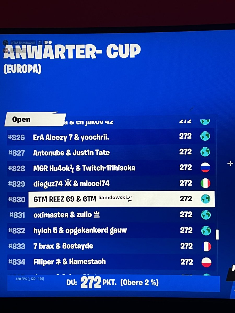 ReezyoV2's tweet photo. Top 830 lets Go in 2 Tagen Top 150 
@liamdowski https://t.co/xqQ8ejB0mm