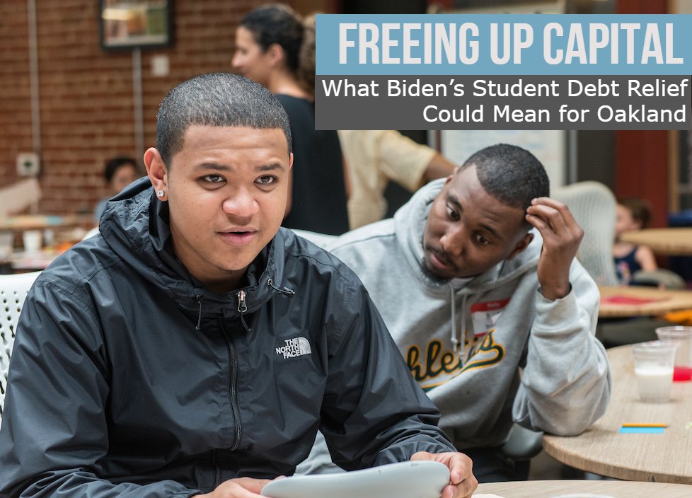 marcusfosterei's tweet photo. What Biden’s Student Debt Relief Could Mean for Oakland - https://t.co/ipK0Ikfx3J https://t.co/9h4nRXIhsi