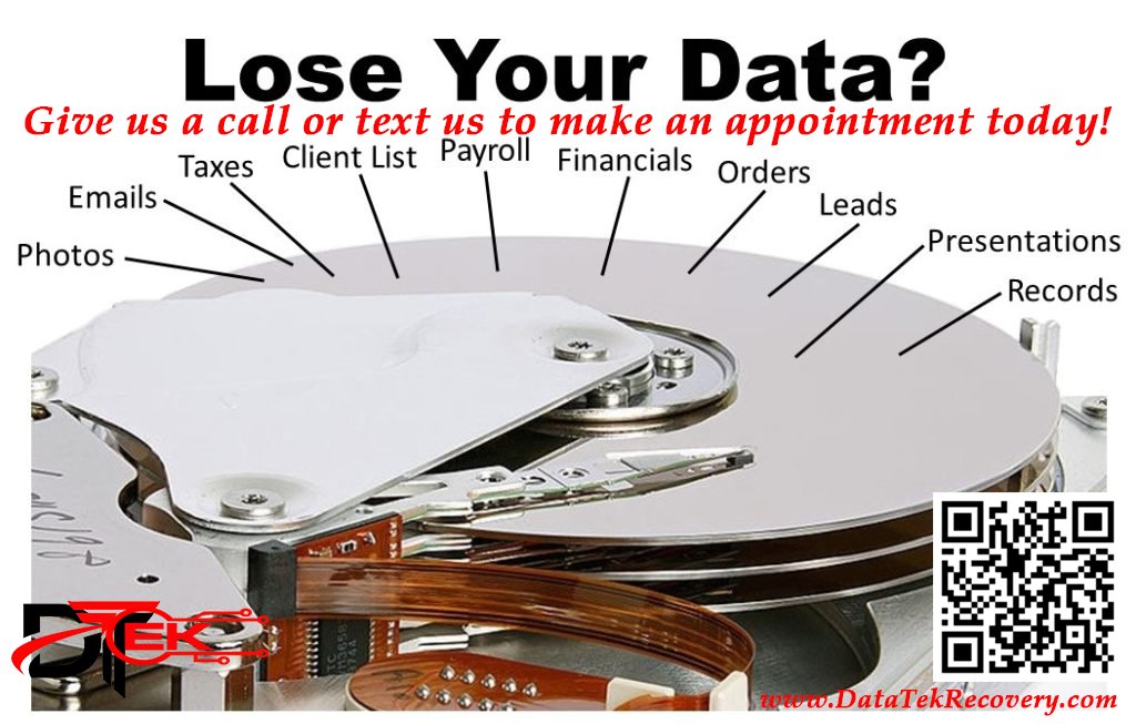 DataTekRecovery's tweet image. Give us a call today or text us for an appointment or visit us at DataTekRecovery.com for more information!
#DataRecovery #TekNetG #DataTekRecovery #DisasterRecovery #Backup #InformationTechnology #HardDriveRecovery #harddrivefailure #DataRecoveryServices #ComputerServices