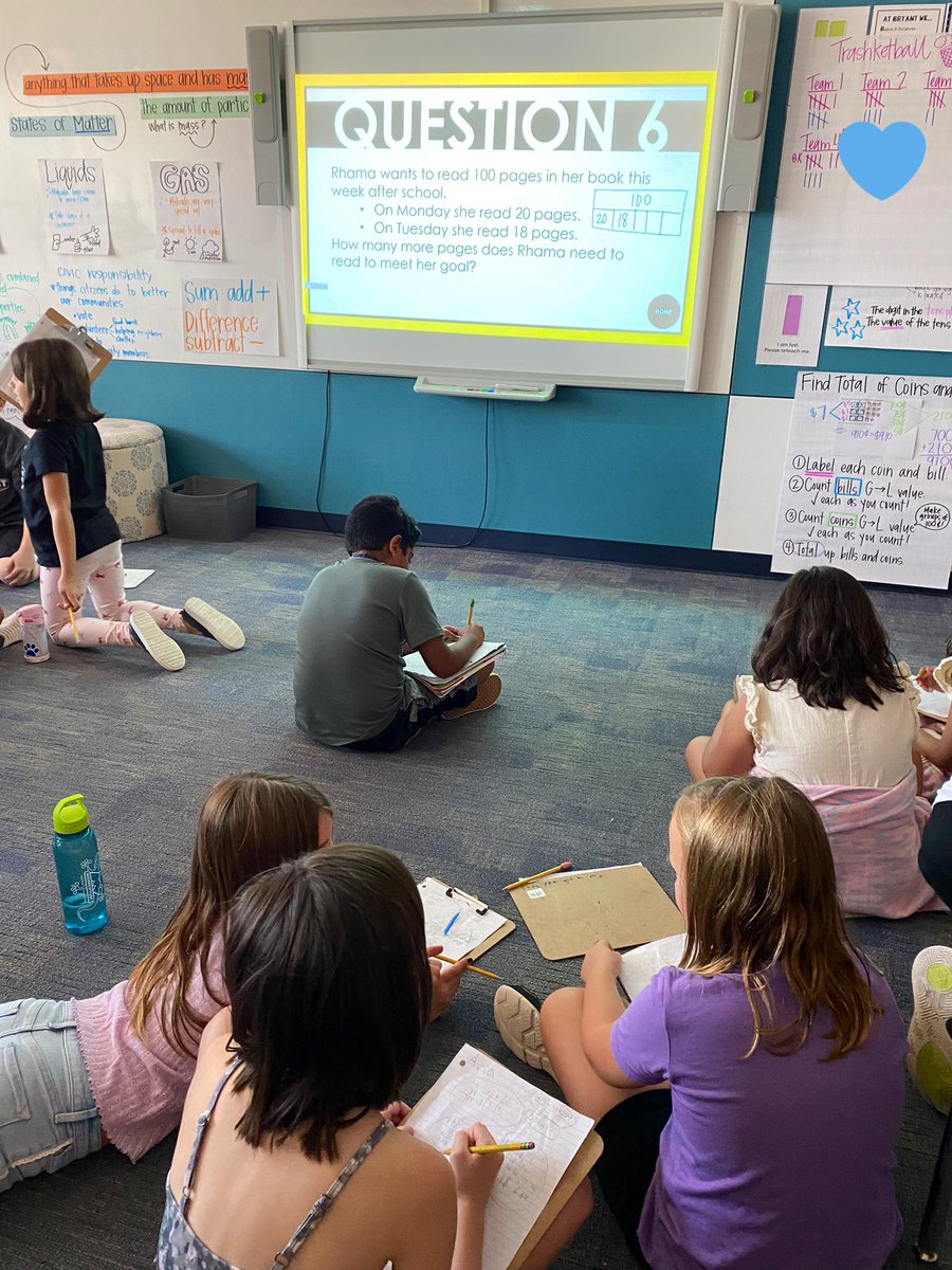 KatieTaylorBES's tweet photo. We had so much fun playing Trashketball for our review today. “Can we play this before every test?” asks one third grader while having the time of her life. 🏀 Go team! Go sports! Go math! #bengalpride https://t.co/Pj7vTi9Gbq