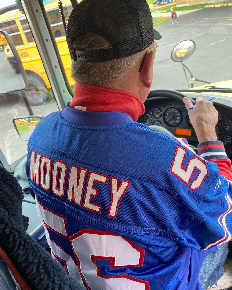 CalMum_Raiders's tweet photo. Today was sports jersey/hat day. Our bus drivers have school spirit too.
Mr. Mooney is a proud Bills fan!
#spiritweek22 https://t.co/bqHqj08FGY