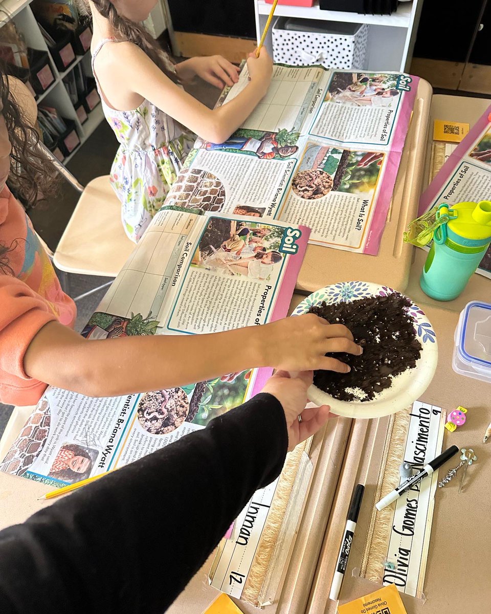 WooMrsWilson's tweet photo. Soil samples 🌱 This week we are learning about different types of soil in science! Getting down and DIRTy with science!!! #MyOhioClassroom #3rdGrade https://t.co/SBEFkQobp2
