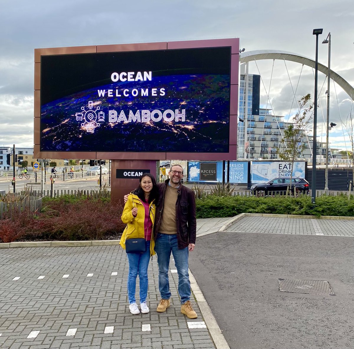 ⁦<a href="/Bamb_OOH/">BambOOH</a>⁩ live on the Hydro II ! Great day touring ⁦<a href="/OceanOutdoorUK/">Ocean Outdoor UK</a>⁩ sites &amp; catching up with old friends who are doing (deservedly) well in their new venture. Next stop - pizzas ⁦<a href="/RadissonREDGla/">Radisson RED Glasgow</a>⁩.