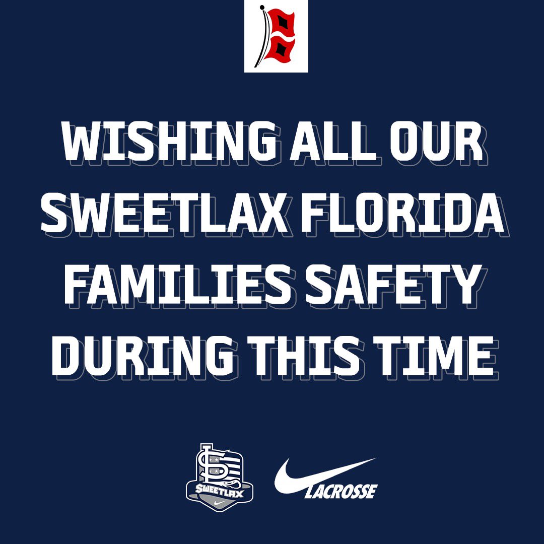 Our thoughts are with all of our Florida players and families in the path or are being impacted by Hurricane Ian.