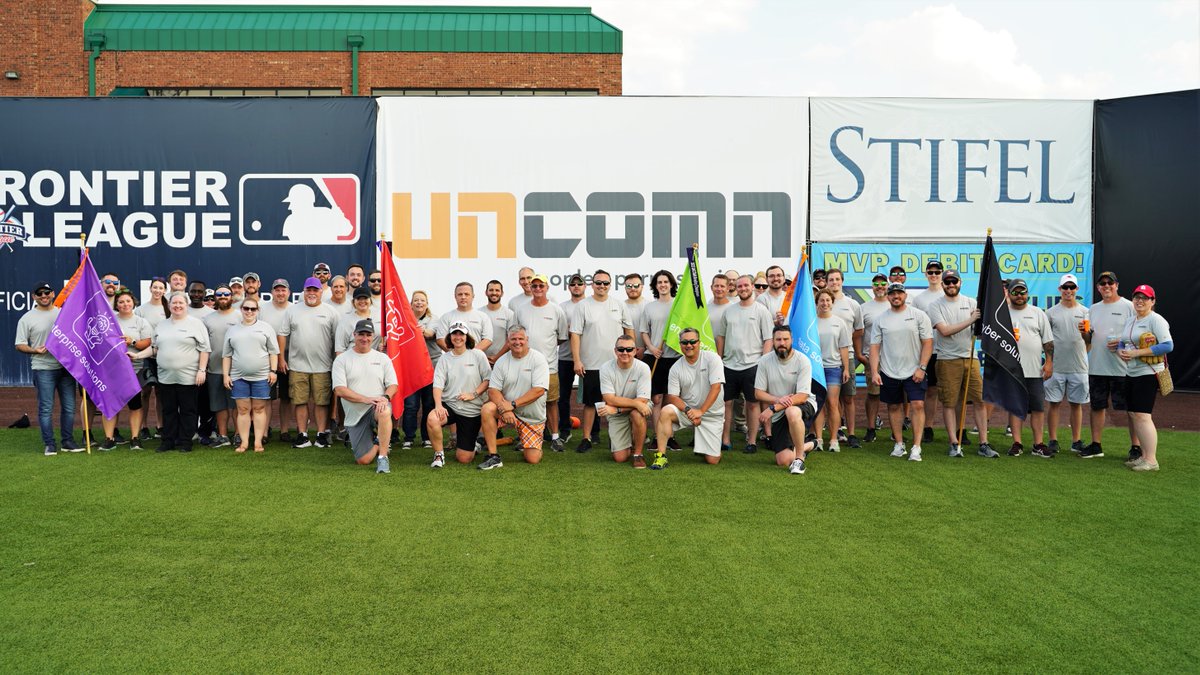 UNCOMN_LLC's tweet photo. This year, our annual #UNCOMN Olympics event was held at @GatewayGrizzlies Baseball Stadium! It was a day filled with epic competition and camaraderie. Congratulations to the Cyber Solutions team on dominating the field and earning their first Olympic streamer. Excited for 2023! https://t.co/eSshTfeQOD