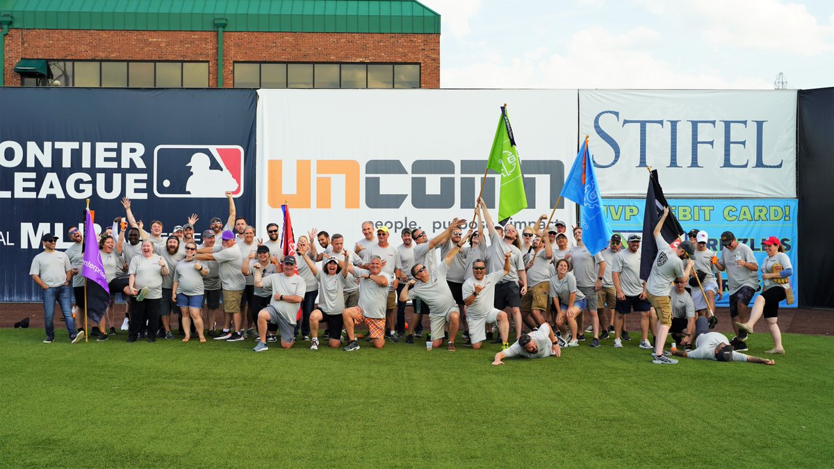 UNCOMN_LLC's tweet photo. This year, our annual #UNCOMN Olympics event was held at @GatewayGrizzlies Baseball Stadium! It was a day filled with epic competition and camaraderie. Congratulations to the Cyber Solutions team on dominating the field and earning their first Olympic streamer. Excited for 2023! https://t.co/eSshTfeQOD